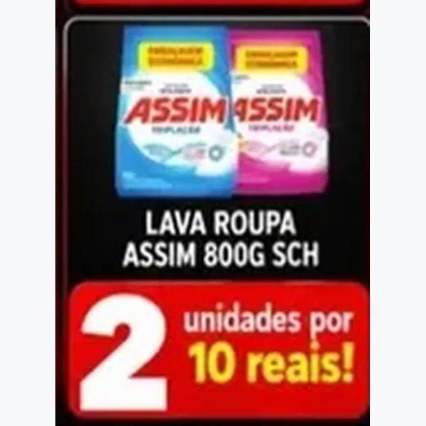 Recorte do encarte de Lava Roupa Assim 800 g