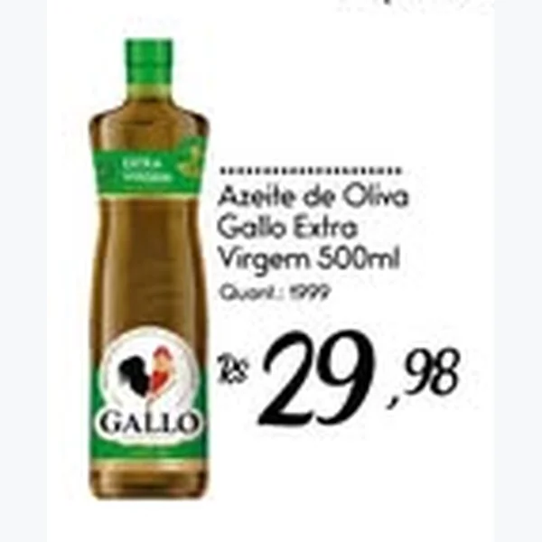 Recorte do encarte de Azeite de Oliva Extra Virgem Gallo 500 ml