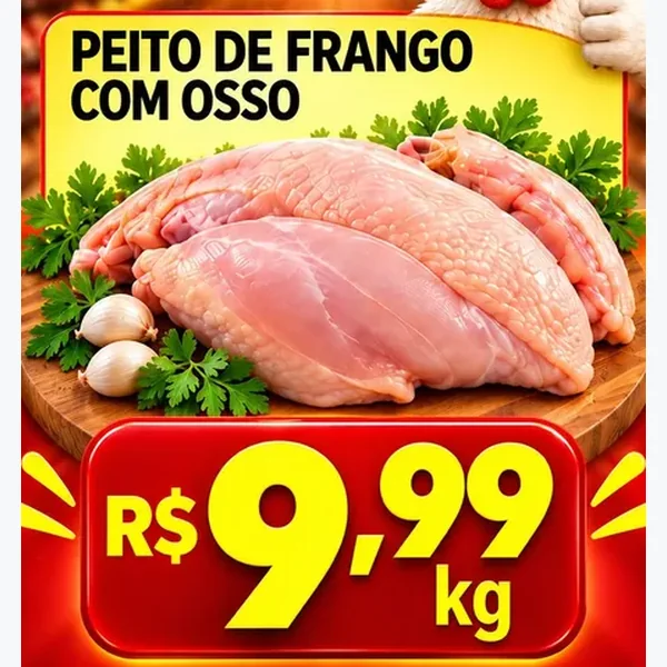 Recorte do encarte de Peito de Frango com Osso