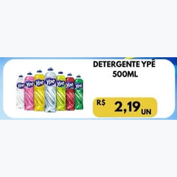 Recorte do encarte de Detergente Ypê 500 ml
