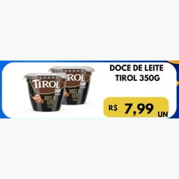 Recorte do encarte de Doce de Leite Tirol 350 g