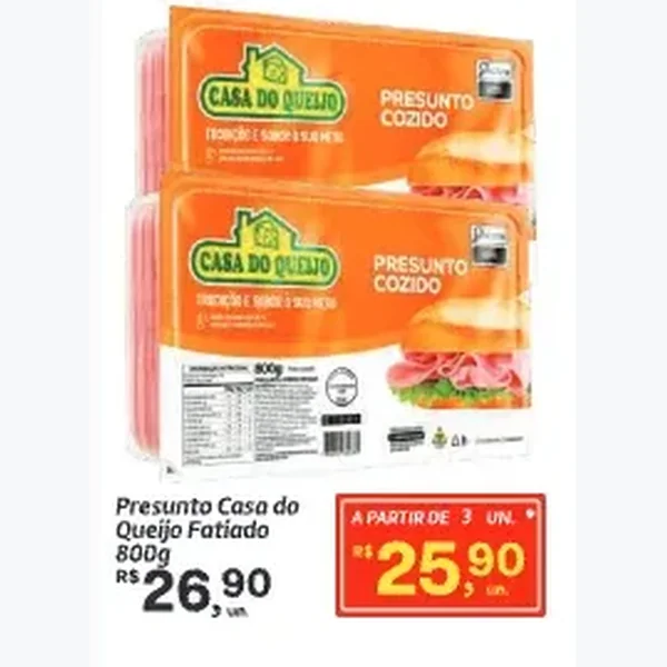 Presunto Cozido Casa do Queijo 800 g