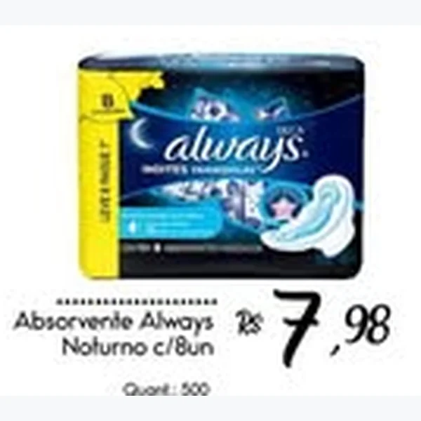 Absorvente Noturno Always 8 un