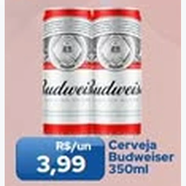 Recorte do encarte de Cerveja Budweiser 350 ml