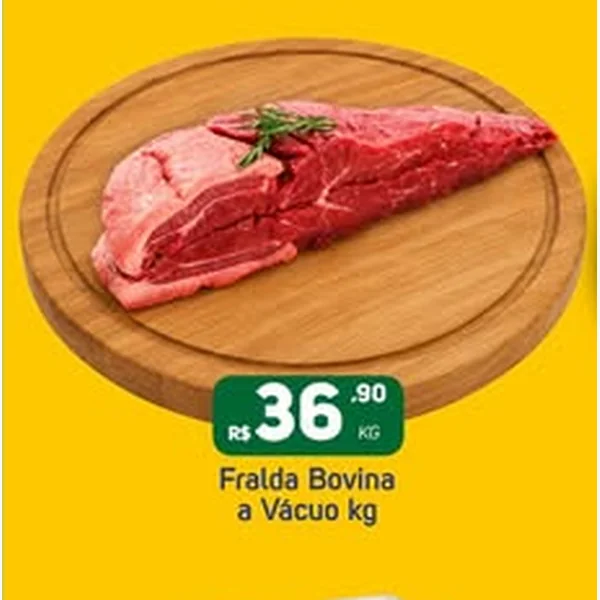 Recorte do encarte de Fralda Bovina a Vácuo