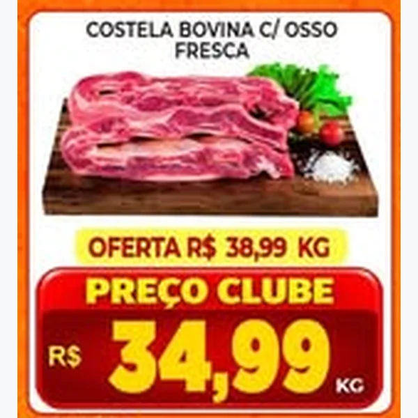 Costela Bovino C/ Osso Fresca