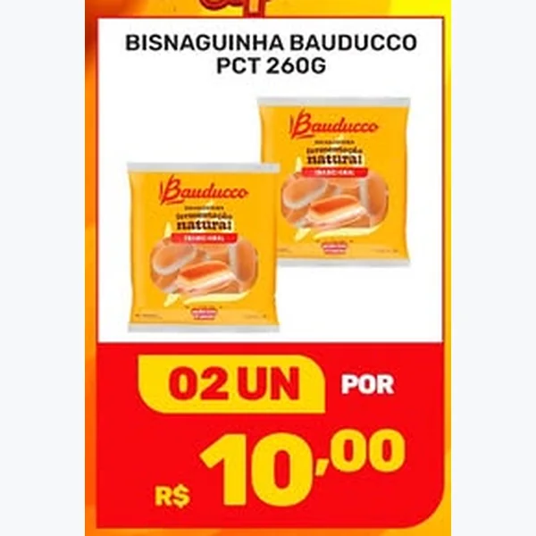 Recorte do encarte de Bisnaguinha Bauducco 260 g