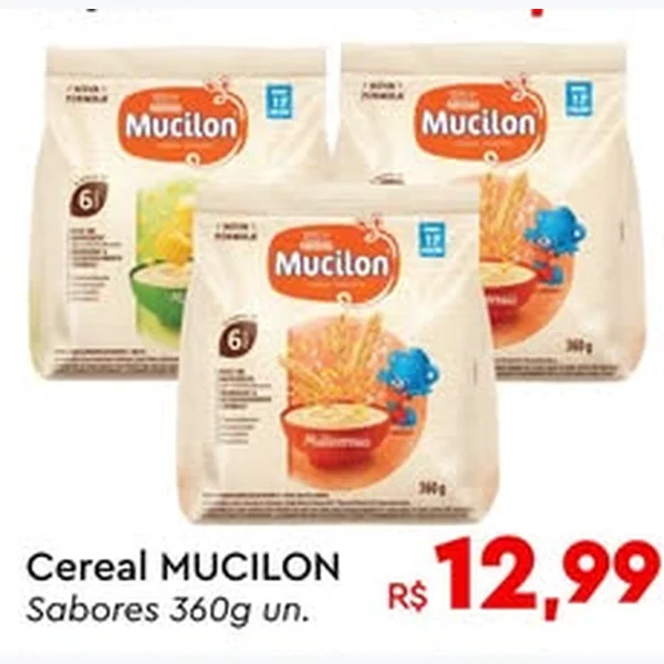 Recorte do encarte de Cereal Mucilon 360 g