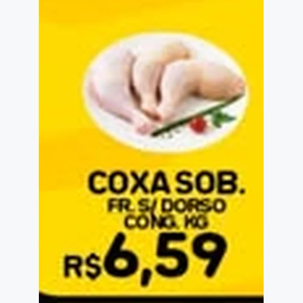 Recorte do encarte de Coxa e Sobrecoxa Congelada