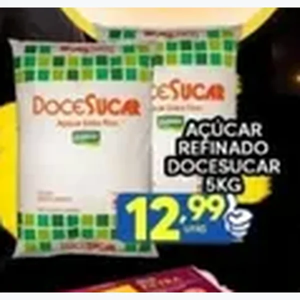 Recorte do encarte de Açúcar Refinado Doceçúcar 5 kg