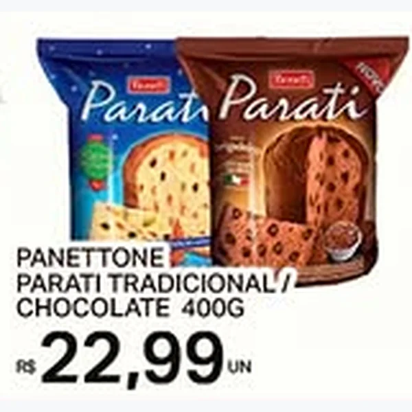 Recorte do encarte de Panettone Tradicional Parati 400 g