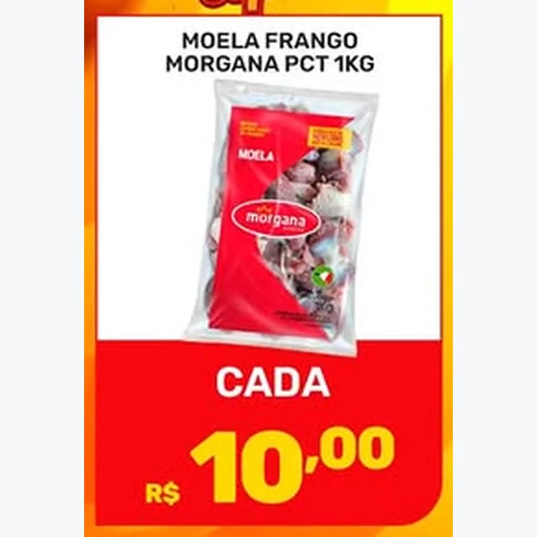 Recorte do encarte de Moela de Frango Morgana 1 kg