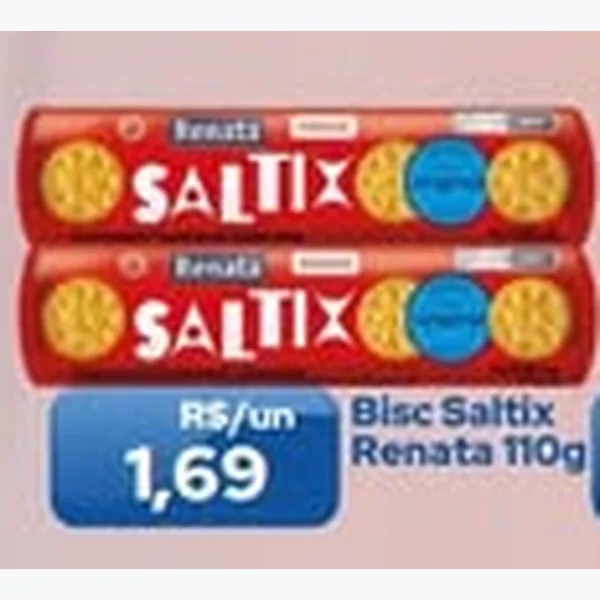 Recorte do encarte de Biscoito Saltix Renata 110 g