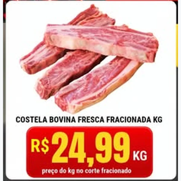 Recorte do encarte de Costela Bovina Fresca Fracionada