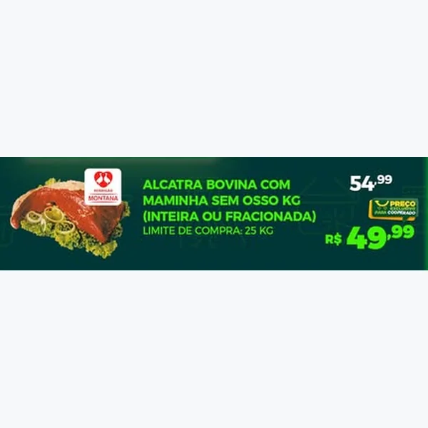 Alcatra Bovina com Maminha sem Osso Montana