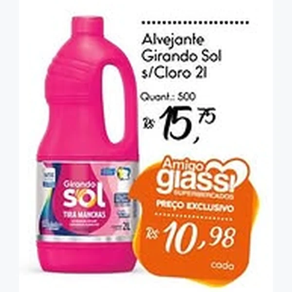 Alvejante S/cloro Girando Sol 2 L