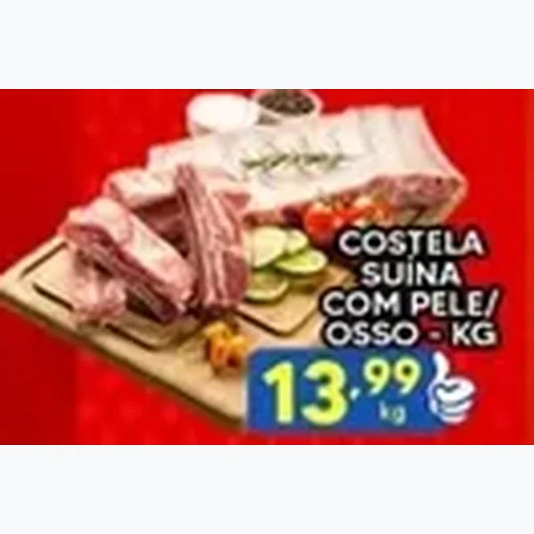 Costela Suína com Pele/osso