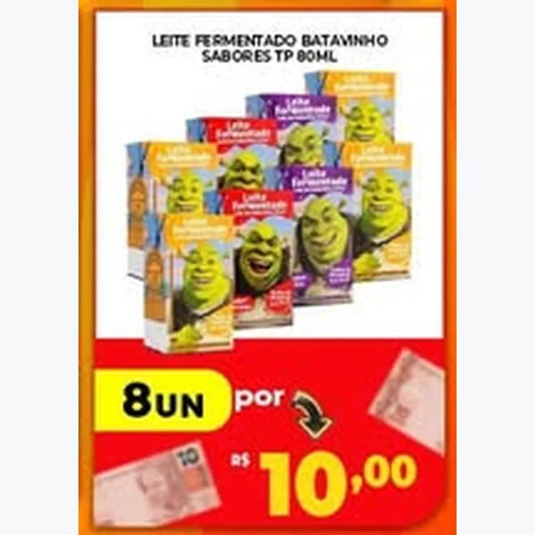 Recorte do encarte de Leite Fermentado Sabores Batavinho 80 ml