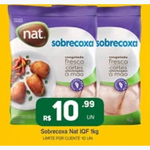 Recorte do encarte de Sobrecoxa Iqf Nat 1 kg