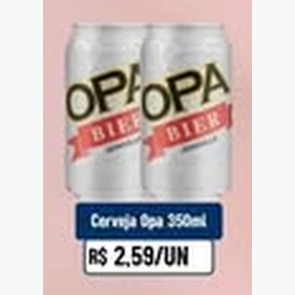 Recorte do encarte de Cerveja Opa 350 ml