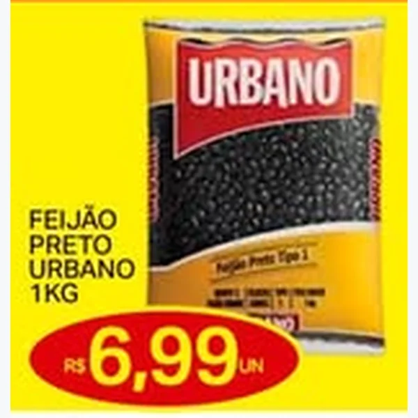 Recorte do encarte de Feijão Preto Urbano 1 kg