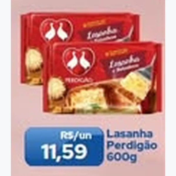 Recorte do encarte de Lasanha Perdigão 600 g