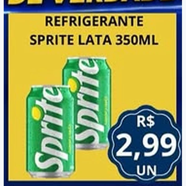 Recorte do encarte de Refrigerante Sprite 350 ml