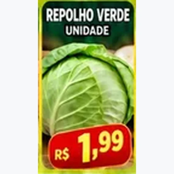 Recorte do encarte de Repolho Verde