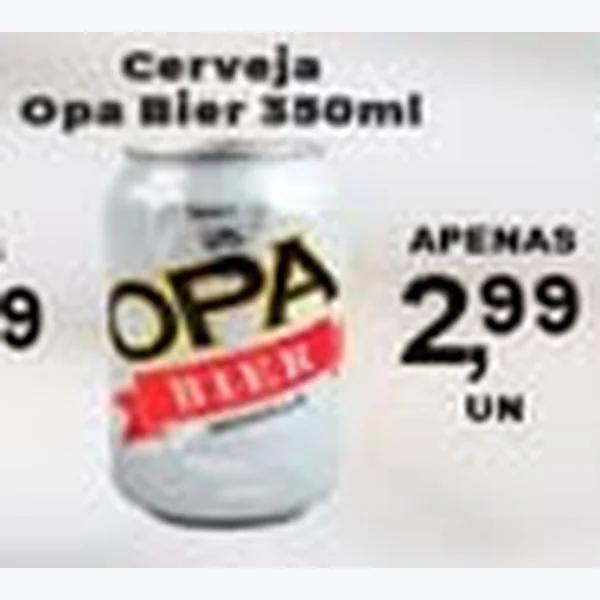 Recorte do encarte de Cerveja Opa Bier 350 ml