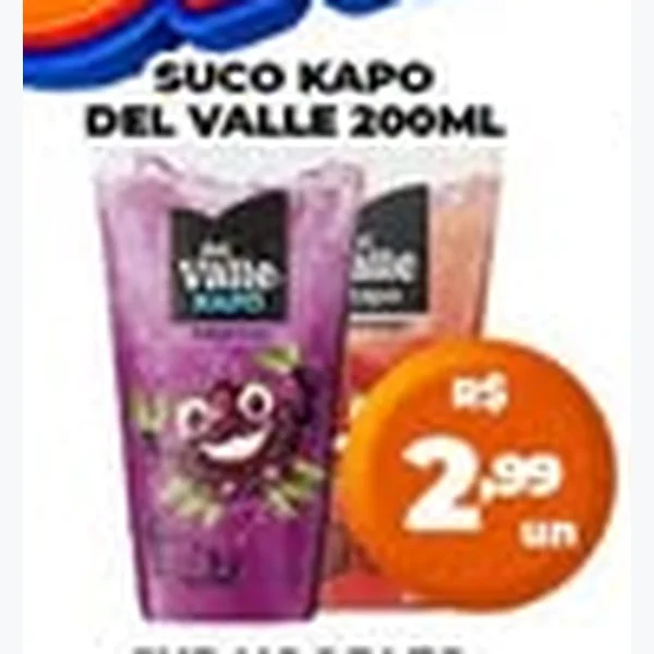 Recorte do encarte de Suco Kapo 200 ml