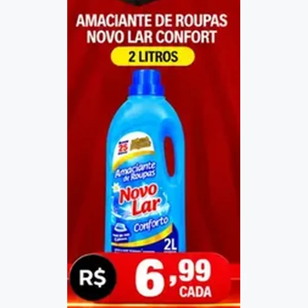 Amaciante de Roupas Confort Novo Lar 2 L