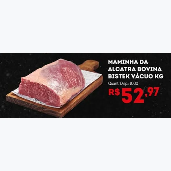 Recorte do encarte de Maminha da Alcatra Bovino Vácuo Bistek