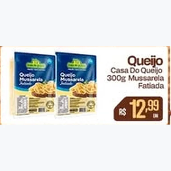 Queijo Mussarela Fatiada Casa Do Queijo 300 g