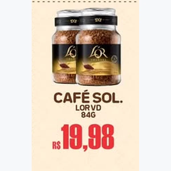 Recorte do encarte de Café Solúvel Vidro L'Or 84 g
