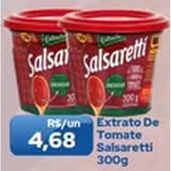 Recorte do encarte de Extrato de Tomate Salsaretti 300 g