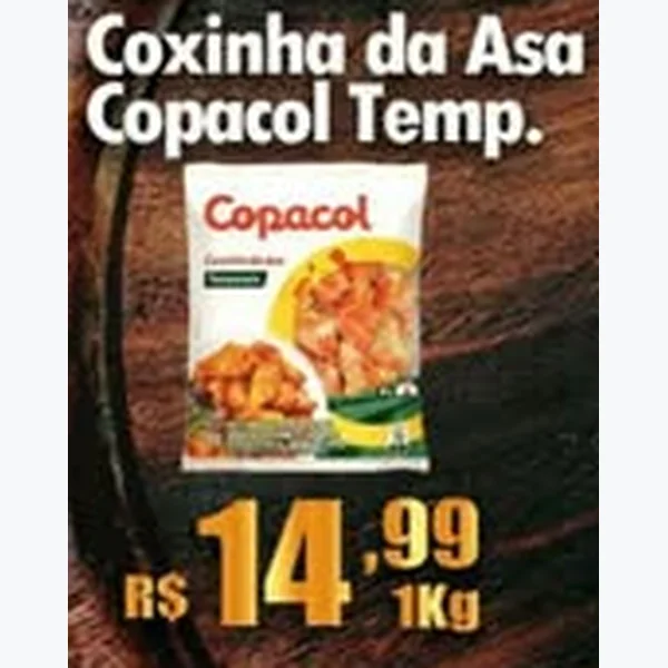 Recorte do encarte de Coxinha da Asa Temperada Copacol