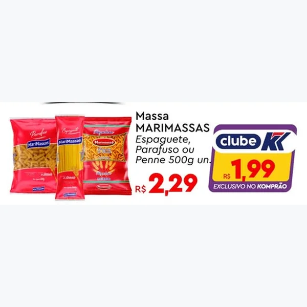 Massa Penne Marimassas 500 g