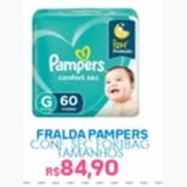 Recorte do encarte de Fralda Confort Sec Pampers