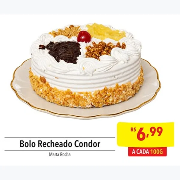 Recorte do encarte de Bolo Recheado Marta Rocha Condor