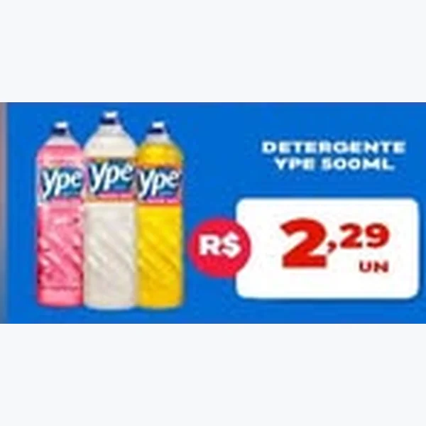 Recorte do encarte de Detergente Ypê 500 ml