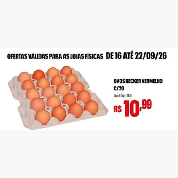 Ovos Vermelhos Becker 20 un