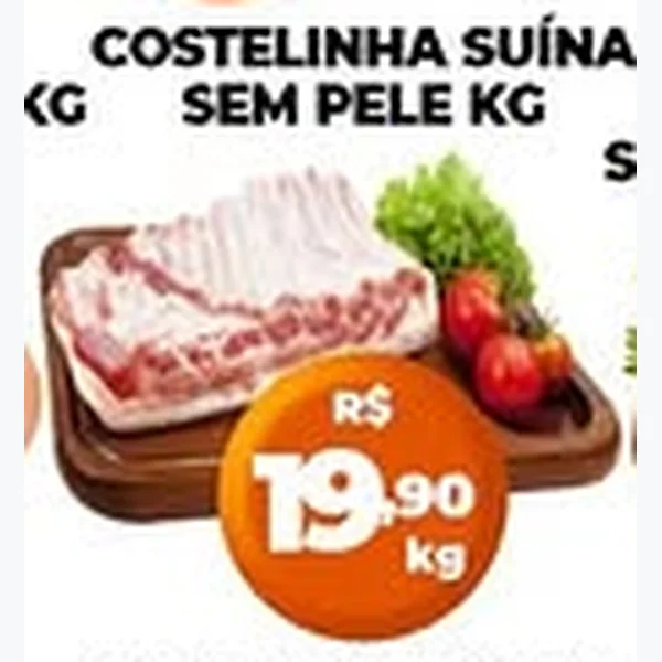 Costelinha Suína sem Pele