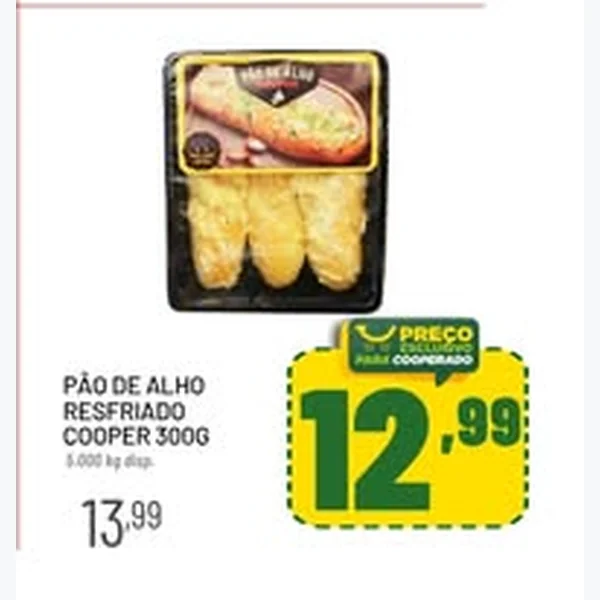 Recorte do encarte de Pão de Alho Resfriado Cooper 300 g
