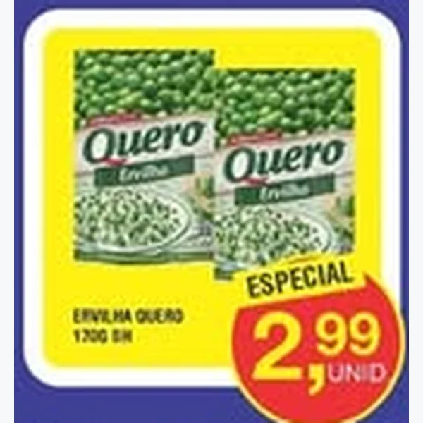 Recorte do encarte de Ervilha Quero 170 g