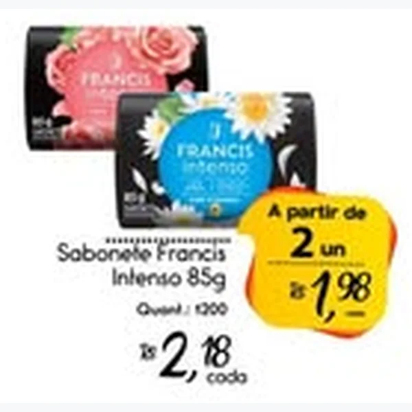 Recorte do encarte de Sabonete Intenso Francis 85 g