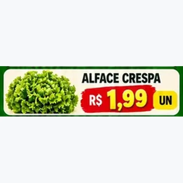 Recorte do encarte de Alface Crespa