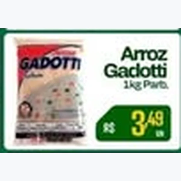 Recorte do encarte de Arroz Gadotti 1 kg