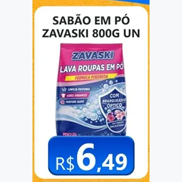 Sabão em Pó Zavaski 800 g