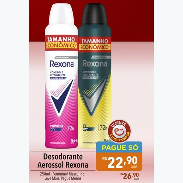 Desodorante Aerossol Rexona 250 ml