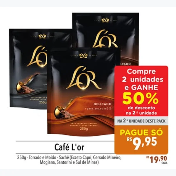 Café Torrado e Moído L'or 250 g